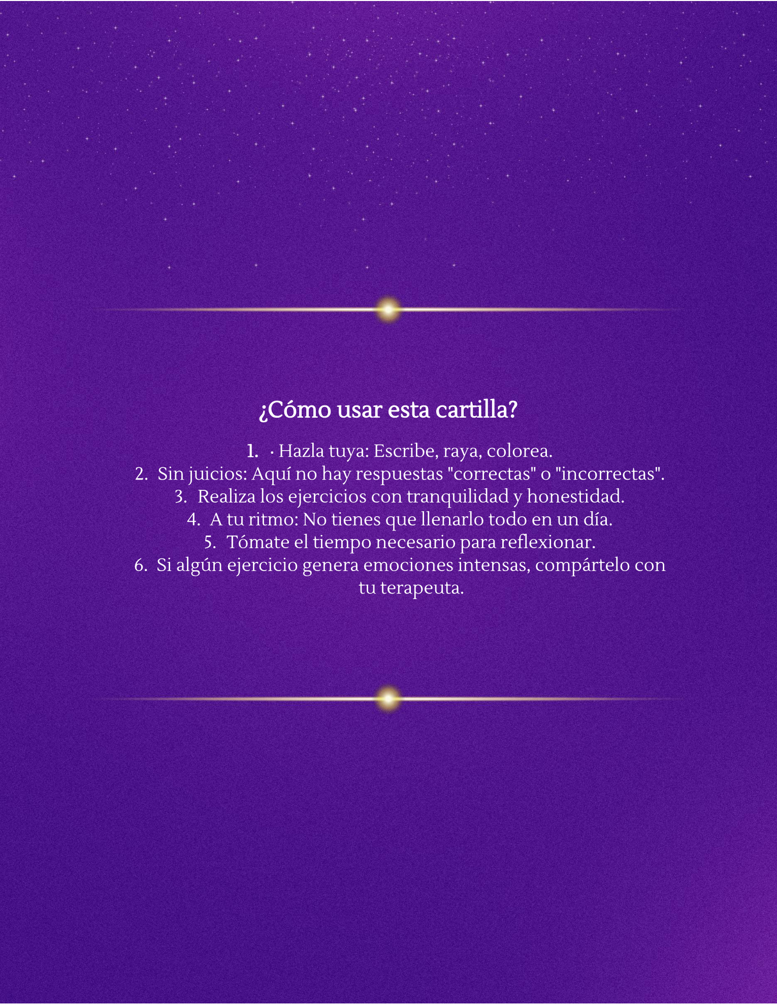 Cómo usar la cartilla